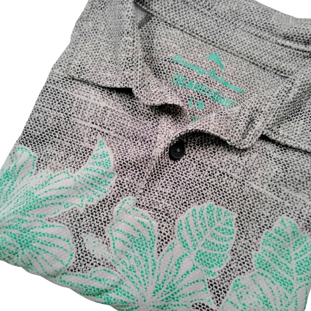Tommy Bahama LRG Island Zone Eco Friendly Rayon Hawaiian Polo Wicking UV
